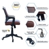 Ddeasirea Mid Back Ergonomic Chair in Brown Colour