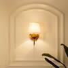 Caden Single Light Antique Brass Wall Light