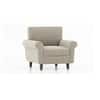 Oxford 1 Seater Fabric Sofa In Oyster Beige Colour