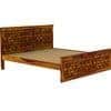 Moglis Solid Wood King  Size Bed Without Storage Bed In Honey Oak Finish