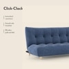 Palermo 3 Seater Click Clack Sofa cum Bed In Midnight Indigo Blue Colour