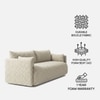 Cozychic Wood 3 Seater With Upholstery Non Storage Sofa In Beige Colour