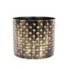 Dot Hammered Planter Set Of 3 In Black And Gold Colour