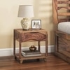 Capri Bedside Table Teak Finish