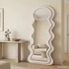 The Artment Beige Ripple Edge Unbreakable Floor Mirror For Home (170 X 70 CM)
