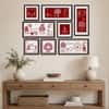 The Castle Decor Traditional Warli Art Wall Painting Set of 8 Design 3