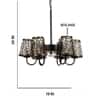Devansh Solid Wood Electric Wall Light in Multi Colour with Multi Shade Count of 1 Light