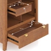 Toledo Solid Wood 2 Door Wardrobe In Amber Walnut Finish