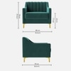 Fame Velvet 1 Seater Sofa in T Blue Colour