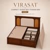 Virasat Solid Wood Compact Queen Bed Box Storage Provincial Teak Finish Mattress 60 x 72 Inches