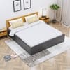 Hexa Engineered Wood Modern King Bed With Headboard With Storage In Slate Grey And Giant Wood