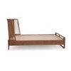 Calista Solid Wood Queen Size Non Storage Bed in Coffee Oak Brown
