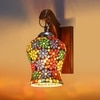 Devansh Solid Wood Electric Wall Light in Brown Colour with Multi Shade Count of 1 Light