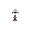 Leighton Vintage Multicolor Shade Table lamp with Wood & Iron Base