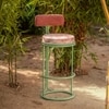 Dastoori Stainless Steel Outdoor Bar Stool in Beige Colour