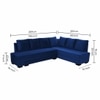 Melo 3 Seater Fold Out Sofa cum Bed  in Navy Blue Colour