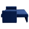 Baruna 2 Seater Velvet Pull Out Sofa Cum Bed with Storage In Blue Color