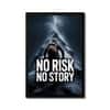The Castle Decor No Risk No Story Motivational Wall Art 8x12 Inch