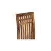 Columbus wood Dining Chair in Anchor Grey Fabric Cushioning with TEAK FINISH