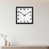 Spaces Unhooked Reversed Numeral Square Wooden Wall Clock