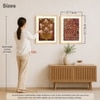 Flower Pattern Mughal Set of 2 Framed Posters Wall Art 45x60 cm