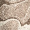 Handmade Natural Wool Shaped Rug Abstract Marble Beige 9 x 12 Feet Carpet