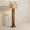 Victoria Beige Jute Floor Lamp with Beige Jute Base