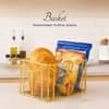 Cache Rectangle Wire Basket Gold