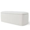 Jalo  Boucle 2 Seater Ottoman Bench with Storage  in Off White  Color