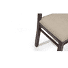 Zella Solid Wood Dining Chair Set Of 2 In Mahogany Finish With Wheat Brown Fabric