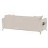 Daraco Velvet L shape 5 Seater Sofa in Cream Color
