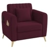 Daraco Velvet 1 Seater sofa in Red wine Color