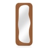 Miro Upholstered Organic Floor Mirror in Rust Boucle Finish
