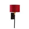 Devansh Metal Electric Wall Light in Black Colour with Maroon Shade Count of 1 Light