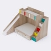 Sleep N SlideBunk Bed 6X5 Drawers On Wheels In Oak and Yellow Colour69