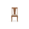 Fabio Dining Chair Set Of 2 In Fabric Macadamia Brown And Finish Amber Walnut