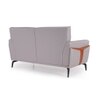 Jonas 2 Seater Leatherette Sole in Oyster Grey Colour
