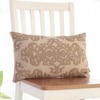 Damask Embroidery Stone Cotton Knitted Pillow Cover 12X20 Inches
