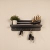 Regus Wooden Wall Shelf Organiser With Key Holders