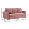 Melano 3 Seater Pull Out Sofa cum Bed  in Pink Colour