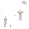 Mallow Marble Side Table in Beige Colour
