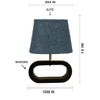 Devansh Blue Jute Table Lamp With Wood Black Base -13