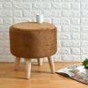Melanie Solid Wood Stool in Brown Colour