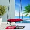 Swingzy Premium Large Pine Double Seater Swing Chair White