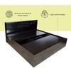 Adikia Engineered Wood King  Size Bed With Drawer Storage (Melamine Finish)
