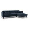 Lewis Sectional Sofa (Colour : Indigo Blue, Cushion : Soft, Seater : Right Aligned 3 Seater + Right Aligned Chaise)