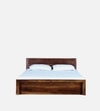 Monaco Solid Wood King Drawer Storage Bed In Honey Oak Finish