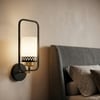 Eliante Modern Wall Lights Mild Steel, Glass & Glass Material Brown,Gold & White Finish