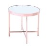 Scandinavian Xander Oval Coffee Table Copper Finish