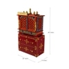 D'Dass Multi Color Mdf and Sheesham Wooden Temple With Cabinet For Pooja